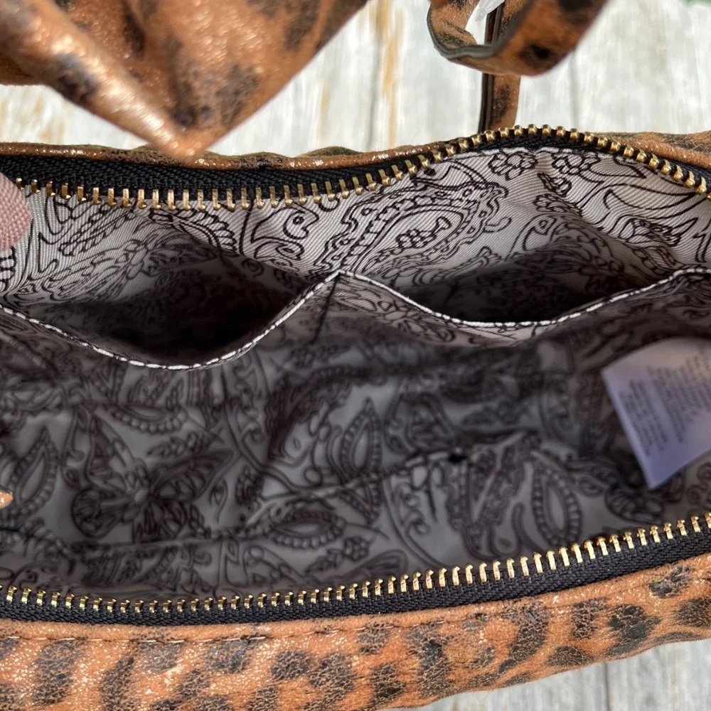 Jessica Simpson Leopard Print Hobo Bag in Brown and Black